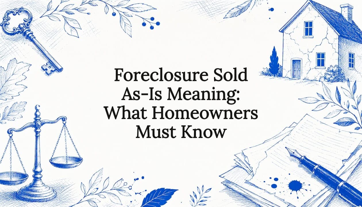 Understand foreclosure sold as-is meaning and what it means for homeowners. Learn how to sell quickly without repairs and protect your equity.