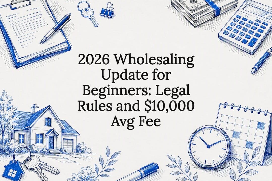 2026 beginner's guide to wholesaling that prioritizes legal compliance and realistic earnings. Learn typical fees ($5,000–$20,000), a 90-day startup...