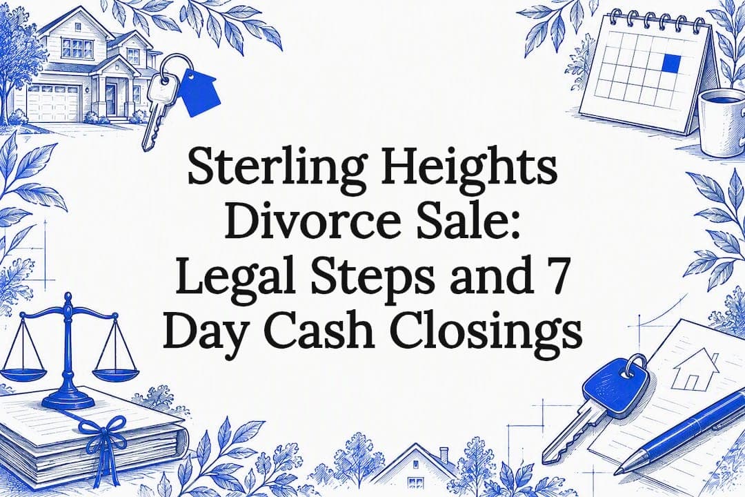 Sterling Heights: sell your marital home during divorce. Learn legal checkpoints and how multiple cash offers can close the sale in 7 days.
