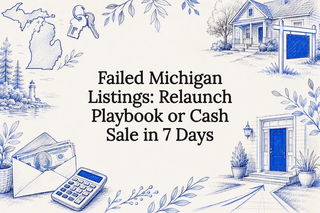 Decide to relist for top dollar or take competing cash offers via Housegoodbye. Get relaunch steps, low cost fixes, and 7 day closing options.