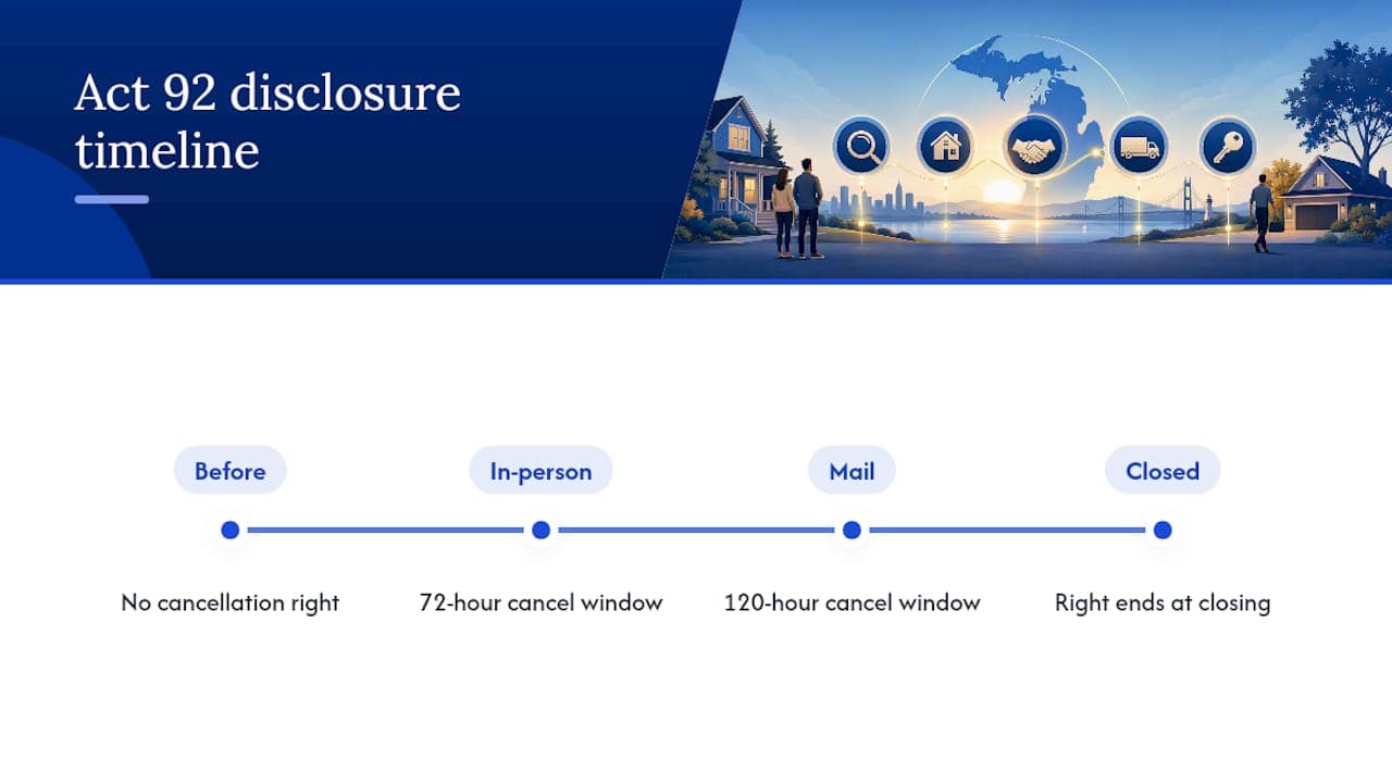 Disclosure delivery and cancellation timeline