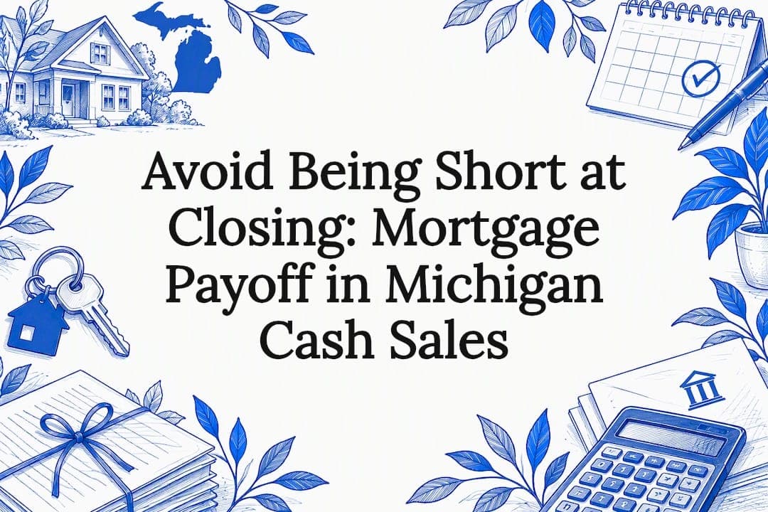 Step by step Michigan cash sale payoff checklist: how lenders calculate payoff, what documents title companies need, and timing fixes to avoid being short...