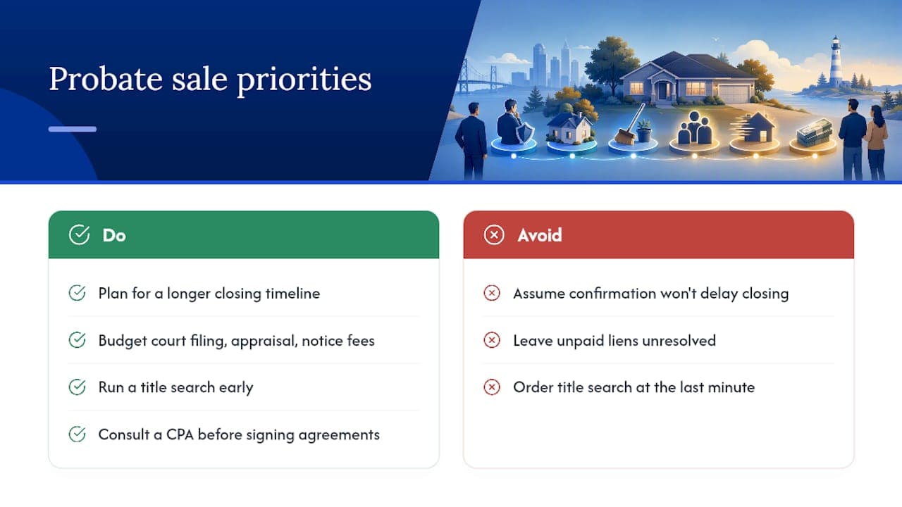 What Does a Probate Sale Cost, and How Long Does It Take? — overview diagram
