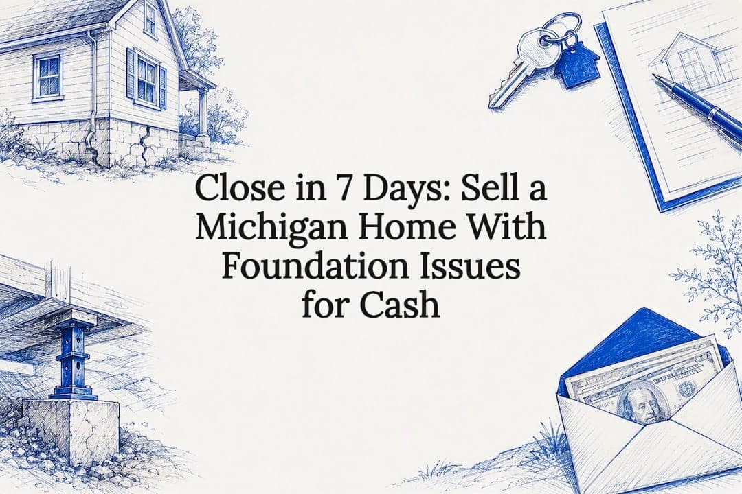 Compare repair costs ($8,000–$25,000+), Michigan disclosure rules, and competing cash offers that can close in seven days for homes with foundation issues.