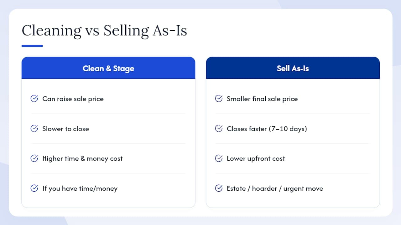 Why the "Clean It First" Advice Doesn't Fit Every Seller — overview diagram