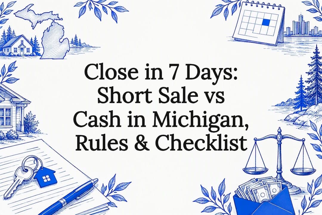 Compare short sales and cash offers in Michigan with CFPB and MSHDA rules. Use a practical checklist and see how competing cash bids can close in as few...