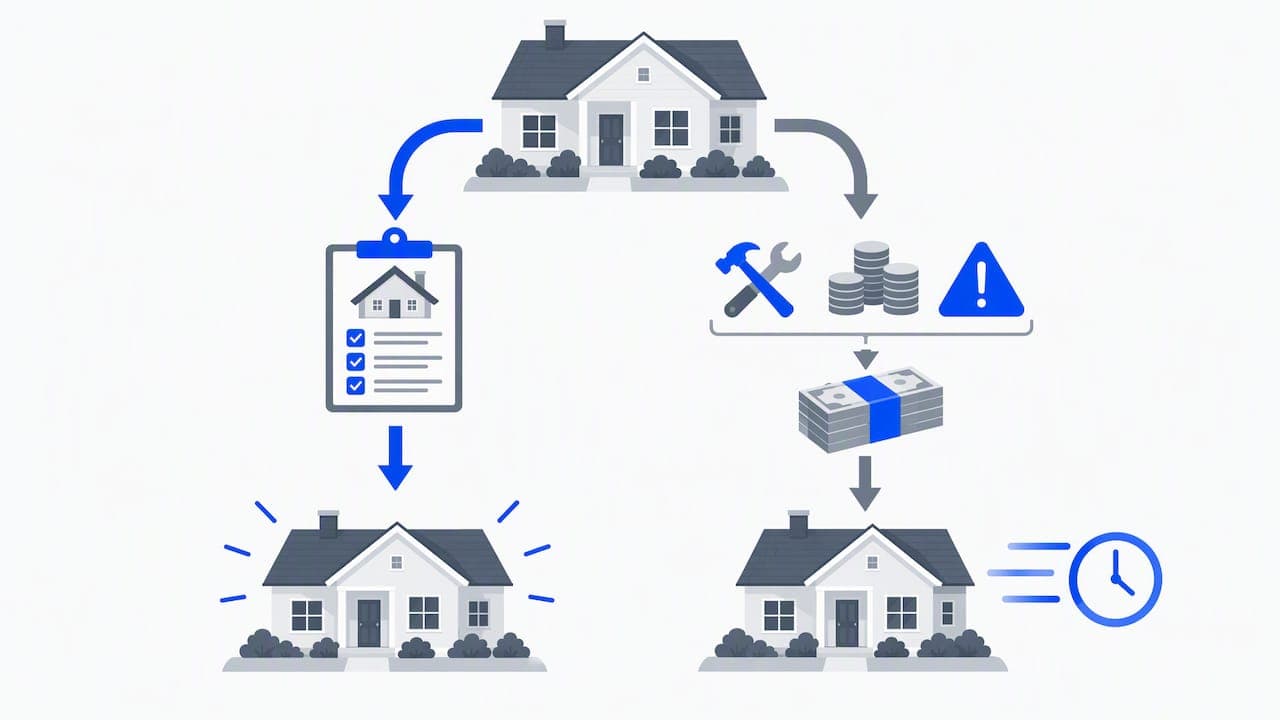 Two paths show different home valuations
