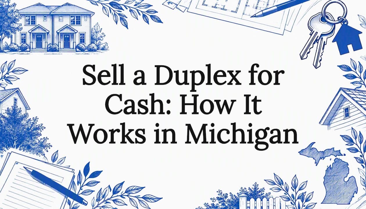 Selling a duplex for cash in Michigan: how investors price it, what tenants and taxes change, how to avoid scams, and how to compare real offers.