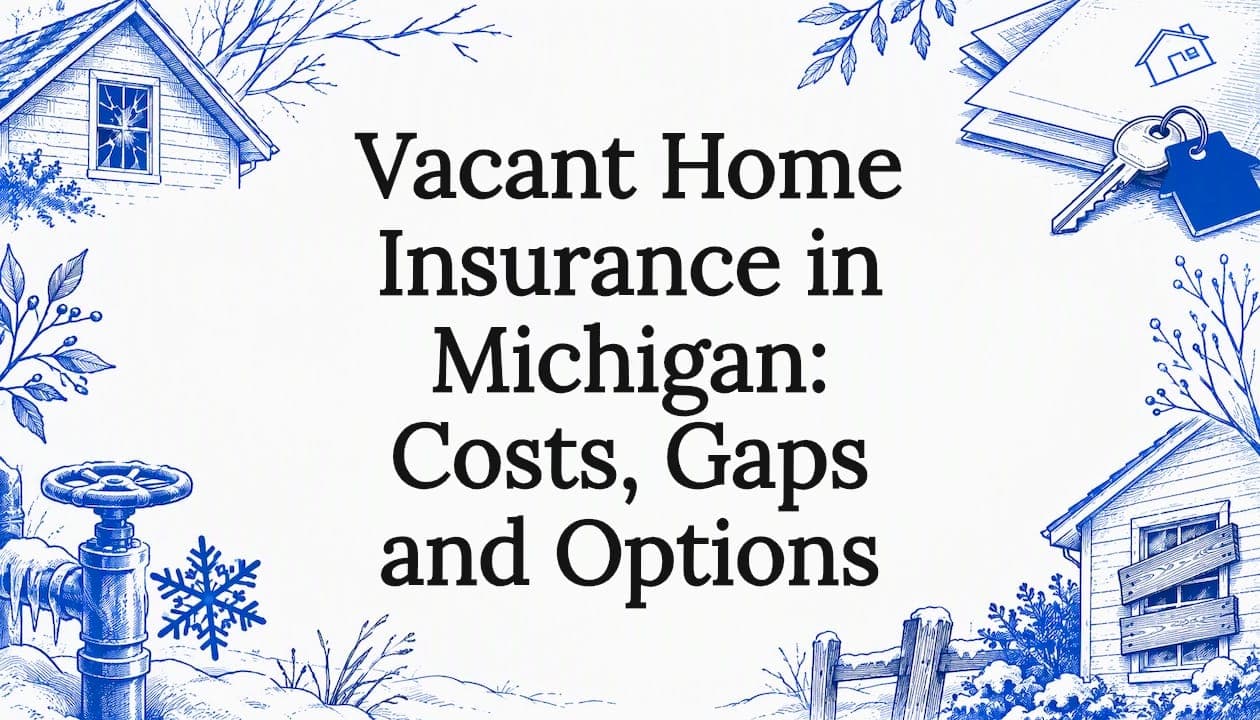 Vacant home insurance in Michigan: when standard coverage stops, what a vacant policy costs, the state's last-resort plan, and how to shorten the vacancy.