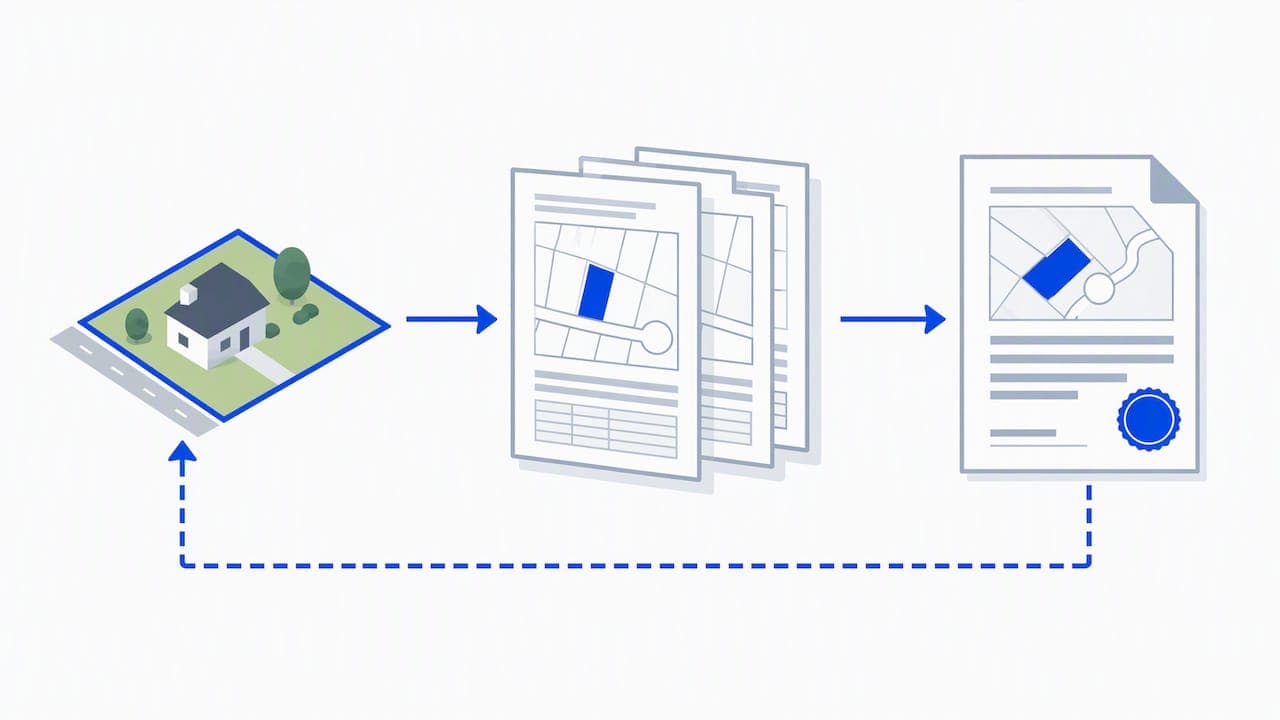 Illustration of checking recorded home sale deeds